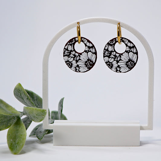 Floral Black and White