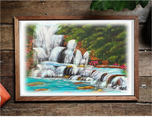 Cascade Serenity - Waterfall Landscape Print